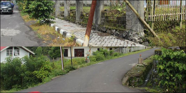 Trotoar dan jalan di Kelurahan Wailan.