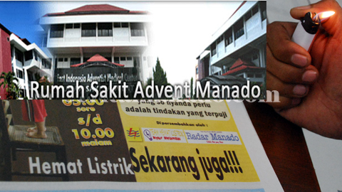 Diduga akibat pemadaman lampu salah satu pasien meninggal di RS Adven Manado (foto beritamanado)
