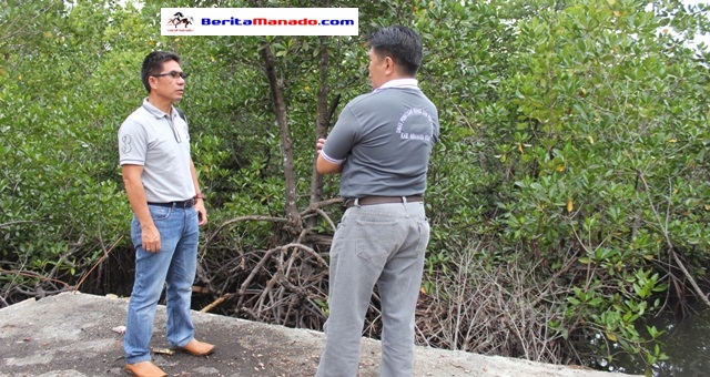 Polres Minut dan BKPRD cek lokasi peimbunan pantai dan mangrove di desa kema 1 kecamatan kema