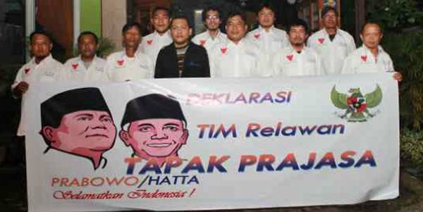 Tim Relawan Tapak Prajasa untuk Prabowo-Hatta