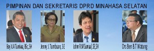 Pimpinan dan Sekretaris DPRD Minahasa Selatan