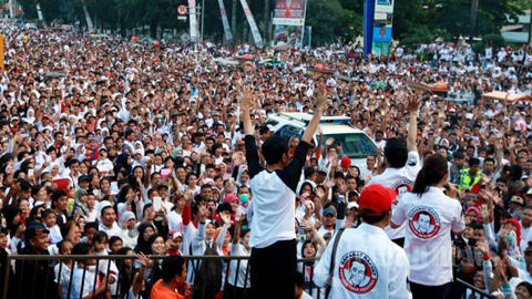 Pendukung dan relawan Jokowi-JK Kota Bitung bakal menggelar jalan sehat seperti ini (foto ist)