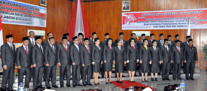 30 anggota DPRD Kota Bitung periode 2014-2019 (foto ist)