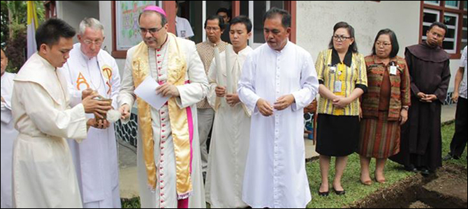 Rangkaian kegiatan Duta Besar Vatikan Mgr Antonio Guido Filipazi di Seminari Kakaskasen.