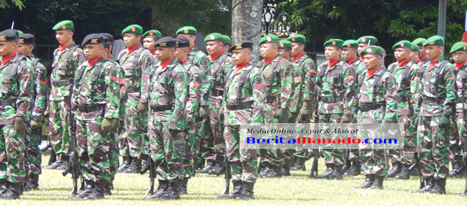 Pasukan TNI saat Upacara HUT RI