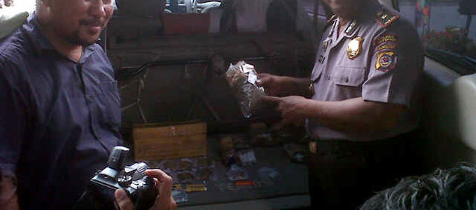 Paket ganja yang berhasil dibongkar Polres Bitung (foto ist)