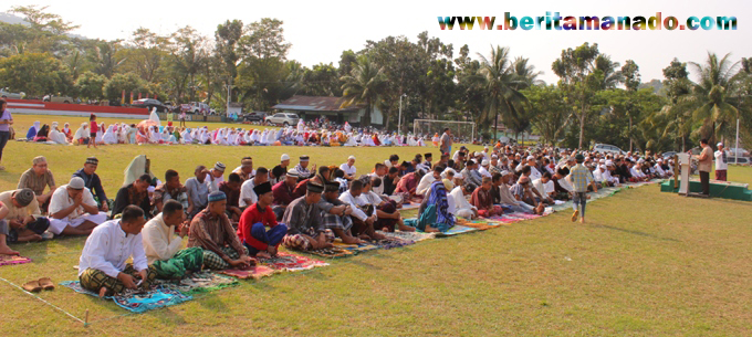 Bupati Sompie Singal dan PT MMP di Sholat Ied Hari Raya Idul Adha 2
