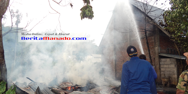 Kebakaran di Kelurahan Taas, rumah milik keluarga Wurangian-Kolompoi