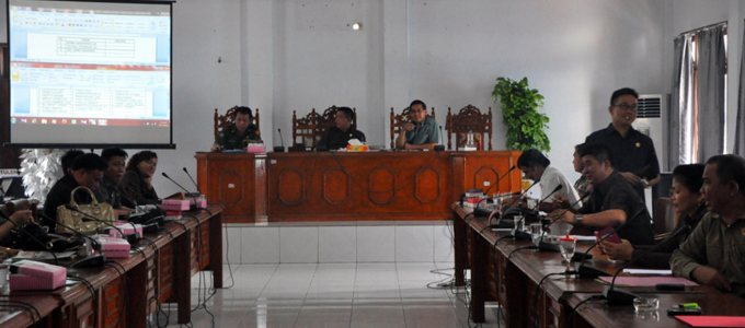 Suasana rapat pimpinan dan anggota DPRD Kota Bitung (foto ist)