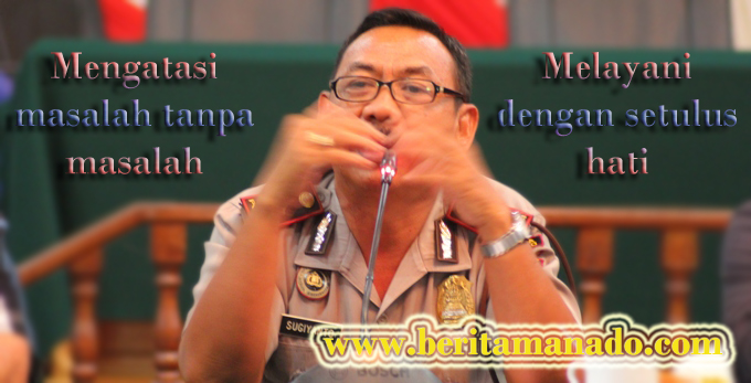 Kasat Bimas Polresta Manado Kompol Sugiyanto di acara Coffe Morning