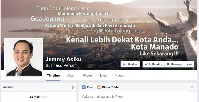 Fanpage Jemmy Asiku di Facebook