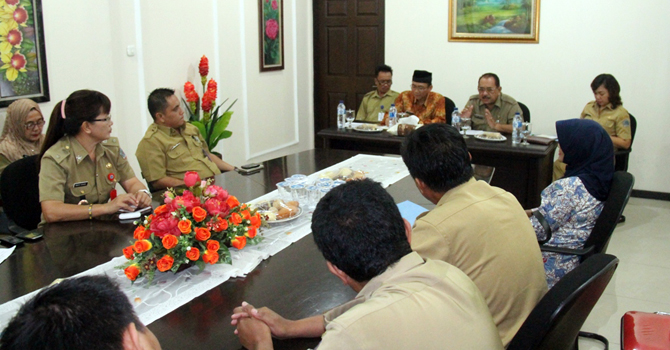 Humiang ketika menerima kunjungan PMD Malang (foto ist)