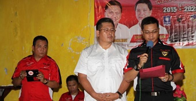HJP membawakan orasi dalam kampanye tatap muka sesuai jadwal KPU Manado di Manado Utara dan selalu dampingi Tonny Rawung
