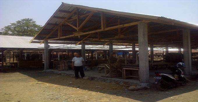 bangunan pasar desa tanamon dari dana desa