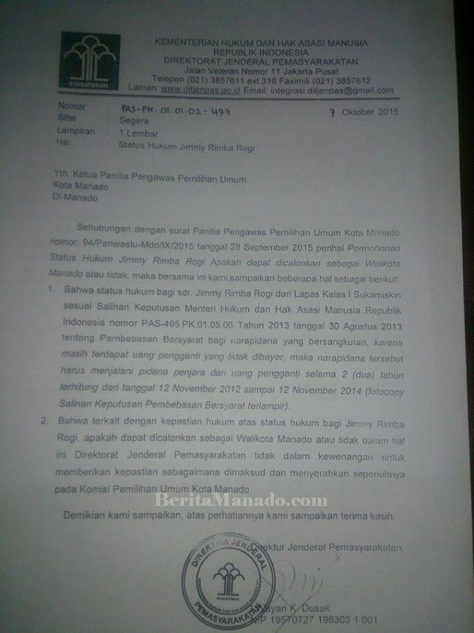 surat kemenhukham