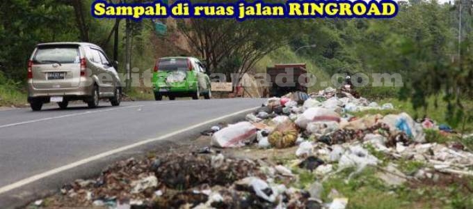 Sampah-di-beberapa-ruas-jalan-RingRoad-Manado