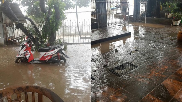 Rumah warga di Madidir terendam air