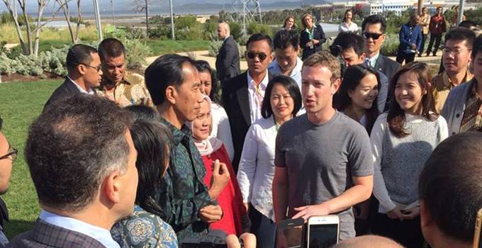 Jokowi bersama Mark Zuckerberg2