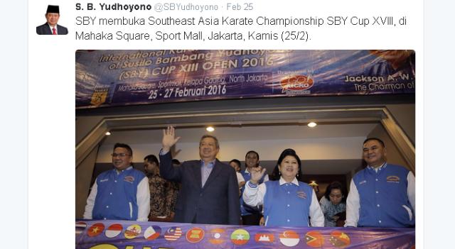Wow, Tokoh Pemuda Sulut ini, Muncul di Twitter SBY