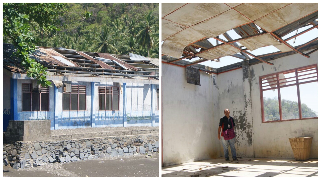 Kondisi bangunan SMP Negeri 13 Satap Kota Bitung