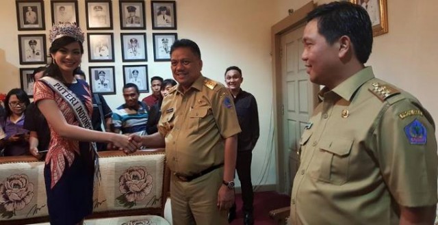 Putri Indonesia diterima Gubernur Olly Dondokambey dan Wagub Steven Kandouw