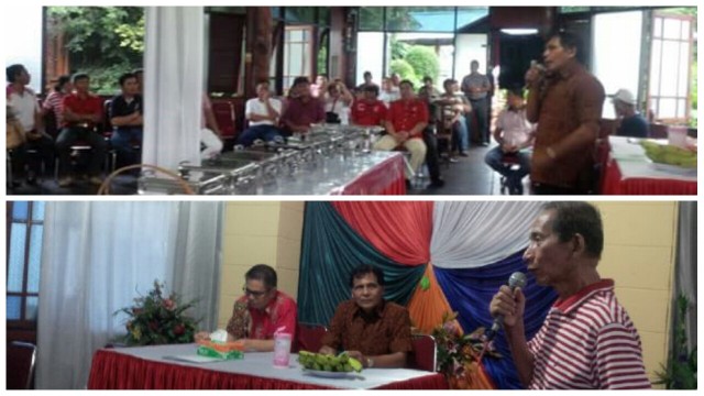 Suasana pertemuan PKPI dan pengumuman pengurus DPK PKPI Kota Bitung
