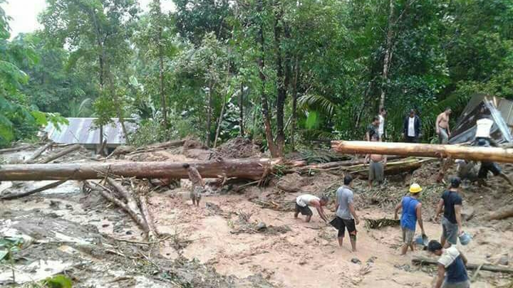 Kondisi salah satu lokasi bencana alam di Kabupaten Sangihe
