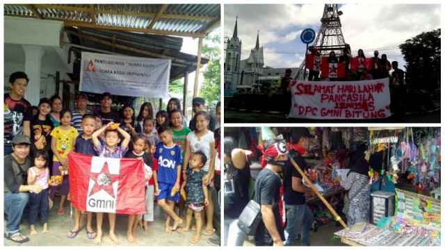 Aksi GMNI Kota Bitung memperingati hari Pancasila