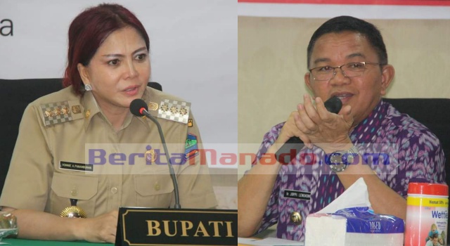 Bupati Vonnie Panambunan dan Wabup Ir Joppi Lengkong