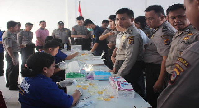 Tes Urin jajaran Polres minsel