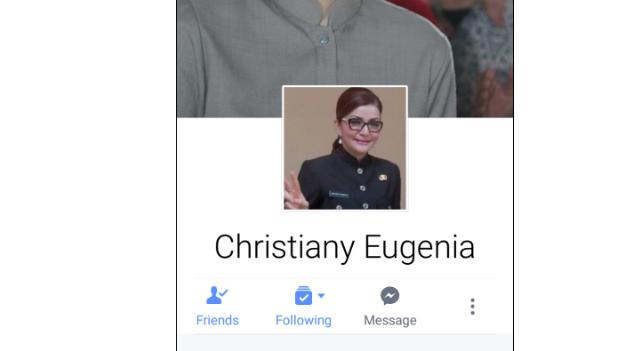 Akun Palsu Christiany Eugenia