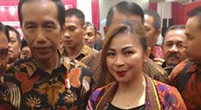 Pricilia Lumingkewas dan Presiden RI Joko Widodo