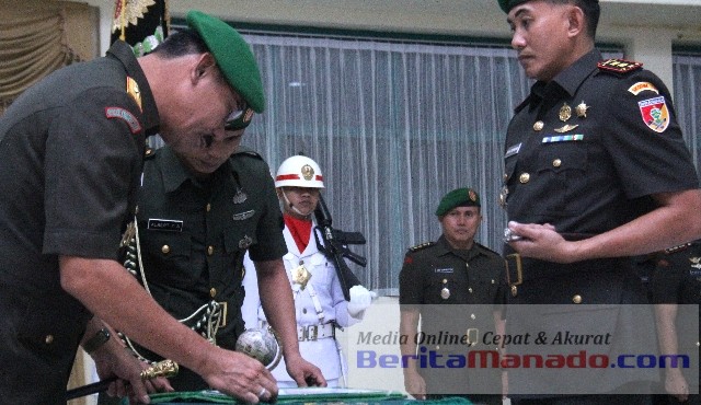 Proses penyerahan jabatan Dandim 1301/Satal kepada Letkol Inf Syaiful Parenrengi