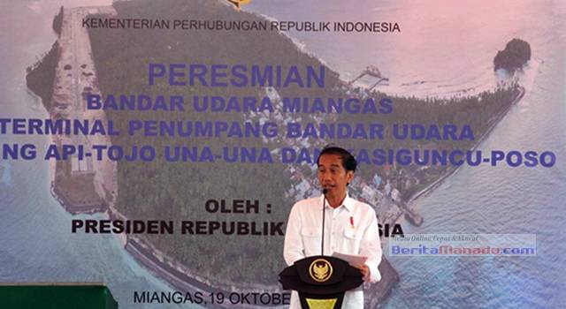 Presiden RI Joko Widodo memberikan sambutan