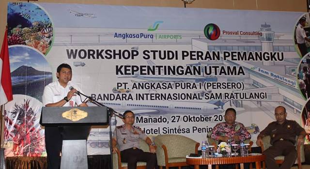 Workshop Pemangku Kepentingan Umum yang diselenggarakan oleh PT Angkasa Pura I (persero) Bandara Internasional Sam Ratulangi