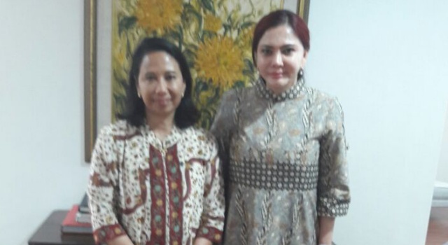 Bupati Minut Vonnie Panambunan menemui Menteri BUMN Rini Soemarno.