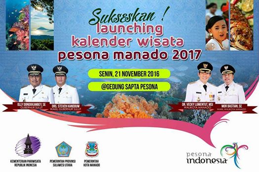 Kalender Wisata Kota Manado di Launching hari ini.
