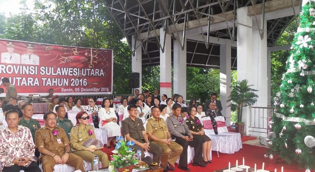 Jajaran Forkopimda Minut, pejabat Pemprov Sulut, pimpinan dan anggota DPRD Minut serta Majelis Daerah GPdI mengikuti ibadah Natal.