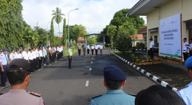 Pembukaan Posko ditandai dengan apel dihadiri oleh sejumlah perwakilan komunitas bandara