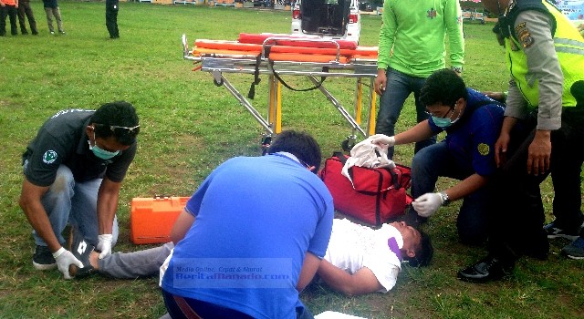 Simulasi Manado Safe Community terhadap korban kecelakaan