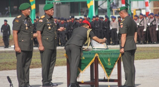 Proses peresmian dan alih Kodal dari Kodam VII/Wirabuana kepada Kodam XIII/Merdeka