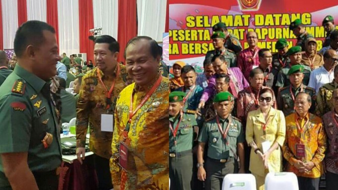 Walikota ketika bersua Panglima TNI di Rapat Paripurna TTMD ke 37