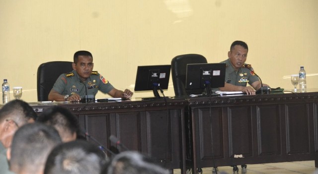 Rapat koordinasi latihan Batalyon Infanteri 712/Wiratama