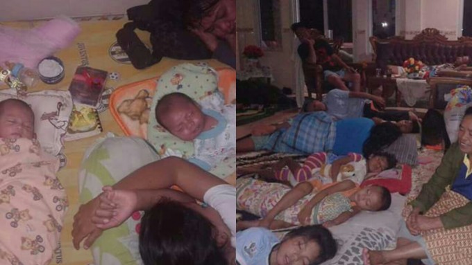 Sejumlah ibu, anak dan bayi yang ditampung di rumah Jolanda Tatanude