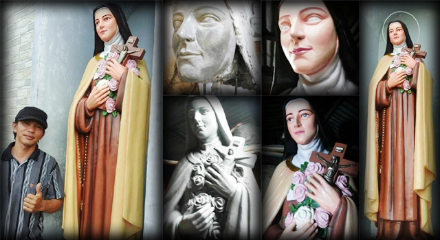 Ivan Kembuan dan karya terbarunya patung religi St. Theresia Lisieux