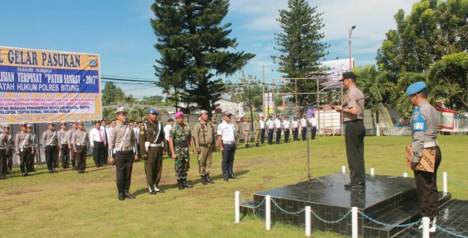 Apel gelar pasukan Operasi Patuh Samsat 2017 Polres Bitung