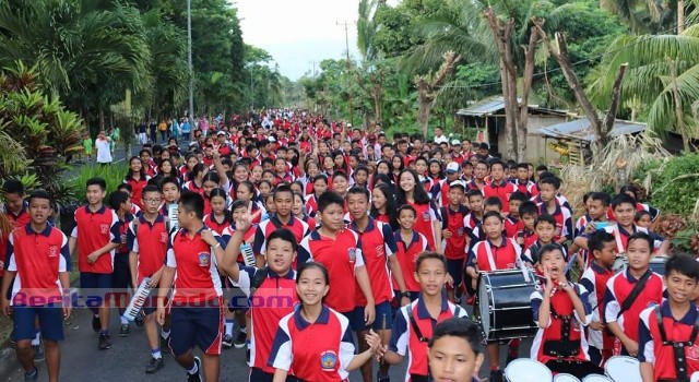 Ratusan pelajar dilibatkan untuk memaknai semangat kemerdekaan.