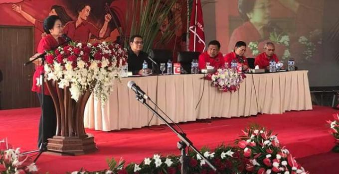 Sambutan Megawati sekaligus membuka Rakerda PDIP Sulut