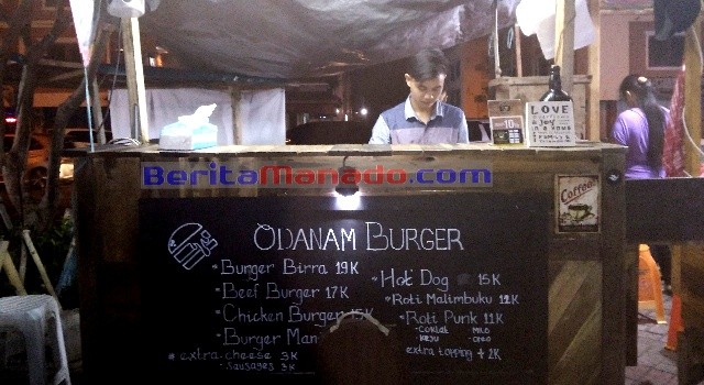 Odanam Burger di Jangkar Sandar kawasan Mega Mas Manado