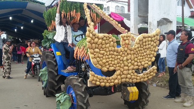 Maskot Burung Manguni di Modoinding Potato Festival